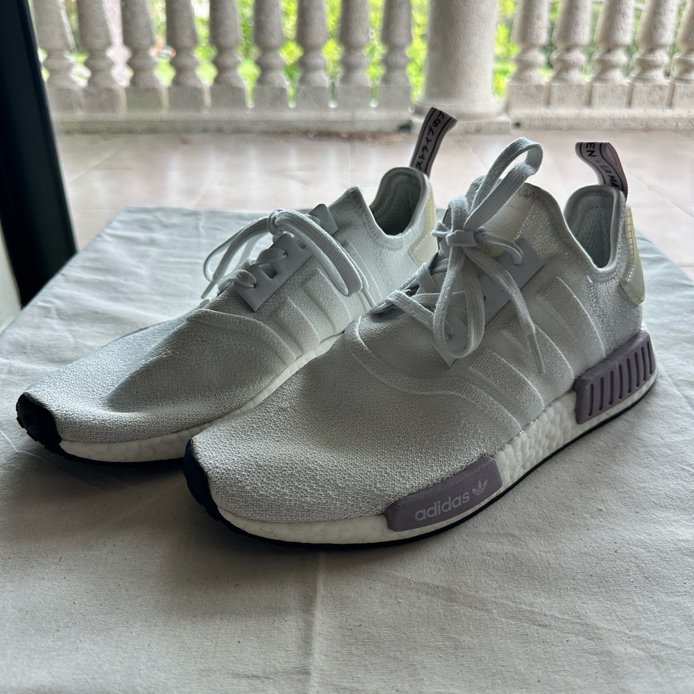 Adidas White and Purple Sneakers